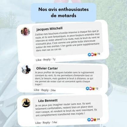 Artevive – Bouchons d’oreille moto 27 dB